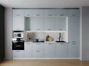 Кухонный гарнитур Смоки 3400 (Стол. 38мм) в Губкинском - gubkinskiy.ok-mebel.com | фото
