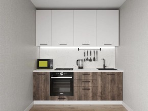Кухонный гарнитур Старое Дерево 2200 h950 (Стол. 26мм) в Губкинском - gubkinskiy.ok-mebel.com | фото