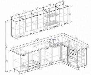 Кухонный гарнитур угловой Бланка 2600х1600 (Стол. 26мм) в Губкинском - gubkinskiy.ok-mebel.com | фото 2