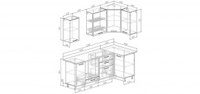 Кухонный гарнитур Умбра 2200*1000 (Стол. 26мм) в Губкинском - gubkinskiy.ok-mebel.com | фото 2