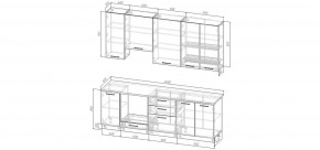 Кухонный гарнитур Умбра 2400 h950 (Стол. 38мм) в Губкинском - gubkinskiy.ok-mebel.com | фото 2