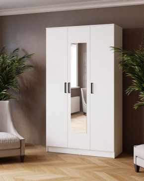 ЛАРС Шкаф комбинированный 1,2 с зеркалом Белый в Губкинском - gubkinskiy.ok-mebel.com | фото