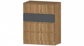 ЛЕНОРА Комод 4 ящика (графит) в Губкинском - gubkinskiy.ok-mebel.com | фото