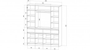 ЛЕНОРА Спальный гарнитур (модульный) графит в Губкинском - gubkinskiy.ok-mebel.com | фото 9
