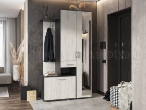 ЛИРА Прихожая ЛДСП (графит/дуб крафт белый) в Губкинском - gubkinskiy.ok-mebel.com | фото
