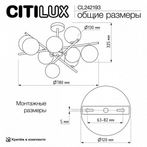 Люстра на штанге Citilux Ronny CL242193 в Губкинском - gubkinskiy.ok-mebel.com | фото 8