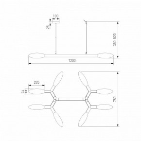 Люстра на штанге Eurosvet Covalent 30180 черный в Губкинском - gubkinskiy.ok-mebel.com | фото 3