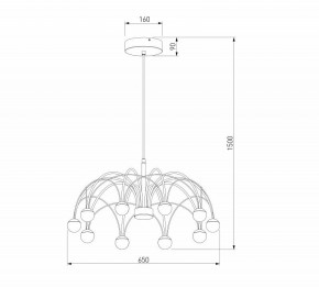 Люстра на штанге Eurosvet Ragno 90030/10 LED золото в Губкинском - gubkinskiy.ok-mebel.com | фото 5