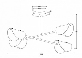 Люстра на штанге Freya Mallow FR5228PL-04C в Губкинском - gubkinskiy.ok-mebel.com | фото 2