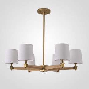 Люстра на штанге Imperiumloft Jorgenson White/Light wood STAVRA01 в Губкинском - gubkinskiy.ok-mebel.com | фото