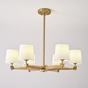 Люстра на штанге Imperiumloft Jorgenson White/Light wood STAVRA01 в Губкинском - gubkinskiy.ok-mebel.com | фото 2