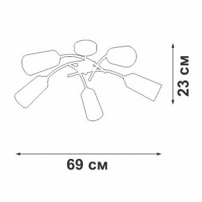 Люстра на штанге Vitaluce V2850 V2850-1/5PL в Губкинском - gubkinskiy.ok-mebel.com | фото 5