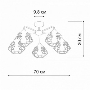 Люстра на штанге Vitaluce V4258 V4258-0/5PL в Губкинском - gubkinskiy.ok-mebel.com | фото 2