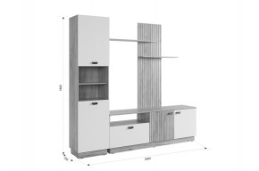 МОДИ К1 Гостиная (белое дерево) в Губкинском - gubkinskiy.ok-mebel.com | фото 2