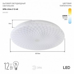 Накладной светильник Эра Slim SPB-6 Slim 3 12-4K в Губкинском - gubkinskiy.ok-mebel.com | фото 2