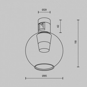 Накладной светильник Maytoni Bubble TR148-1-3W4K-B в Губкинском - gubkinskiy.ok-mebel.com | фото 6