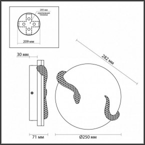 Накладной светильник Odeon Light Snake 7033/10WL в Губкинском - gubkinskiy.ok-mebel.com | фото 4