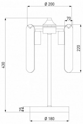 Настольная лампа декоративная Eurosvet Claire 01170/3 золото в Губкинском - gubkinskiy.ok-mebel.com | фото 3