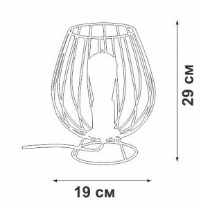 Настольная лампа декоративная Vitaluce V4296 V4296-0/1L в Губкинском - gubkinskiy.ok-mebel.com | фото 3
