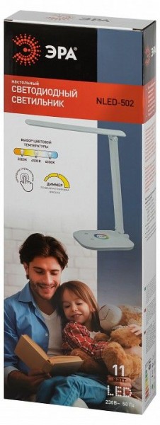 Настольная лампа офисная Эра  NLED-502-11W-W в Губкинском - gubkinskiy.ok-mebel.com | фото 6
