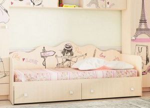 Кровать для детской КР24 Париж в Губкинском - gubkinskiy.ok-mebel.com | фото 2