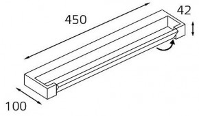 Подсветка для зеркала Italline IT01-1068/45 IT01-1068/45 black в Губкинском - gubkinskiy.ok-mebel.com | фото 2