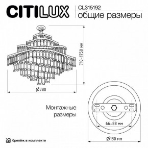 Подвесная люстра Citilux Naiad CL315192 в Губкинском - gubkinskiy.ok-mebel.com | фото 6