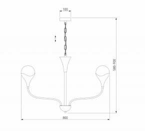 Подвесная люстра Eurosvet Calyx 60169/6 никель в Губкинском - gubkinskiy.ok-mebel.com | фото 3