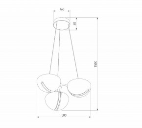 Подвесная люстра Eurosvet Emisfero 50083/3 LED золото в Губкинском - gubkinskiy.ok-mebel.com | фото 6