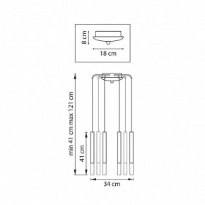 Подвесная люстра Lightstar Tubo L8T747133 в Губкинском - gubkinskiy.ok-mebel.com | фото 3