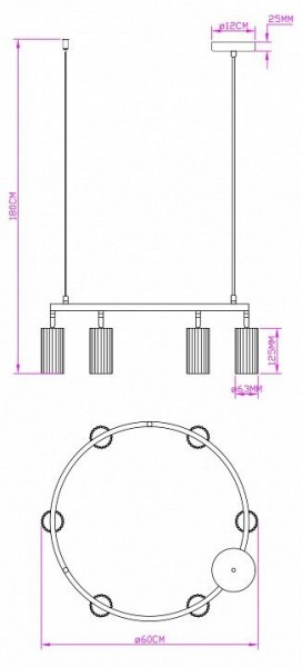 Подвесная люстра Moderli Cora V11602-6P в Губкинском - gubkinskiy.ok-mebel.com | фото 5