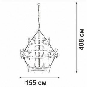 Подвесная люстра Vitaluce V1872 V1872-7/16+8+8 в Губкинском - gubkinskiy.ok-mebel.com | фото 3