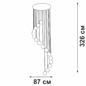 Подвесная люстра Vitaluce V2893 V2893-9/16S в Губкинском - gubkinskiy.ok-mebel.com | фото 4