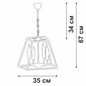 Подвесная люстра Vitaluce V4237 V4237-0/4 в Губкинском - gubkinskiy.ok-mebel.com | фото 3