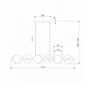 Подвесной светильник Eurosvet Moity 70149/6 черный/латунь Smart в Губкинском - gubkinskiy.ok-mebel.com | фото 3