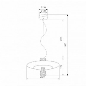 Подвесной светильник Eurosvet Titania 40029/1 LED белый в Губкинском - gubkinskiy.ok-mebel.com | фото 4