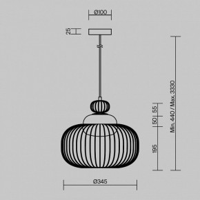 Подвесной светильник Maytoni Levitation MOD376PL-01G в Губкинском - gubkinskiy.ok-mebel.com | фото 5