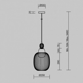 Подвесной светильник Maytoni Levitation MOD376PL-01G1 в Губкинском - gubkinskiy.ok-mebel.com | фото 5