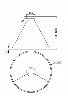 Подвесной светильник Maytoni Rim MOD058PL-L54BK в Губкинском - gubkinskiy.ok-mebel.com | фото 4