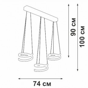 Подвесной светильник Vitaluce V3047 V3047-0/3S в Губкинском - gubkinskiy.ok-mebel.com | фото 4