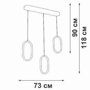 Подвесной светильник Vitaluce V3049 V3049-0/3S в Губкинском - gubkinskiy.ok-mebel.com | фото 4