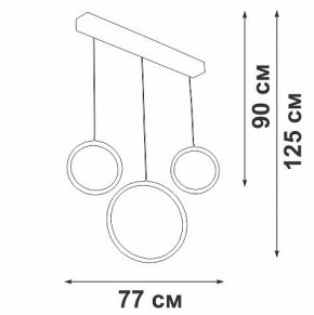 Подвесной светильник Vitaluce V3050 V3050-1/3S в Губкинском - gubkinskiy.ok-mebel.com | фото 5