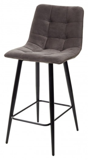 Полубарный стул CHILLI-QB графит #14, велюр / черный каркас (H=66cm) М-City в Губкинском - gubkinskiy.ok-mebel.com | фото