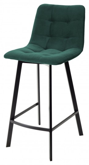Полубарный стул CHILLI-QB SQUARE зеленый #19, велюр / черный каркас (H=66cm) М-City в Губкинском - gubkinskiy.ok-mebel.com | фото