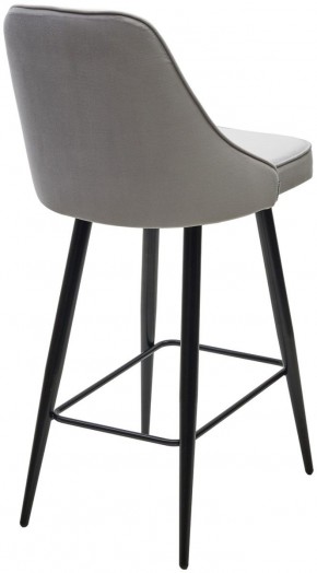 Полубарный стул NEPAL-PB СВЕТЛО- СЕРЫЙ BM-4, велюр/ черный каркас (H=68cm) М-City в Губкинском - gubkinskiy.ok-mebel.com | фото 4
