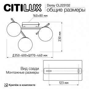 Потолочная люстра Citilux Dorsy CL223132 в Губкинском - gubkinskiy.ok-mebel.com | фото 12