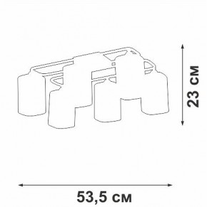 Потолочная люстра Vitaluce V3092 V3092-1/6PL в Губкинском - gubkinskiy.ok-mebel.com | фото 4