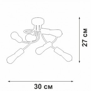 Потолочная люстра Vitaluce V3928 V3928-1/6PL в Губкинском - gubkinskiy.ok-mebel.com | фото 4