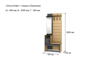 Прихожая "Ольга-Лофт 1" в Губкинском - gubkinskiy.ok-mebel.com | фото 4