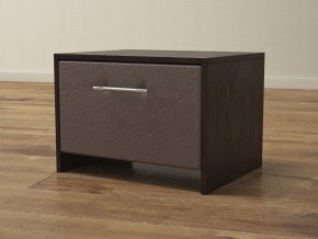 PROxSON Тумба Varna (ЛДСП Венге+экокожа Дуб венге с коричневым) 51x40 в Губкинском - gubkinskiy.ok-mebel.com | фото